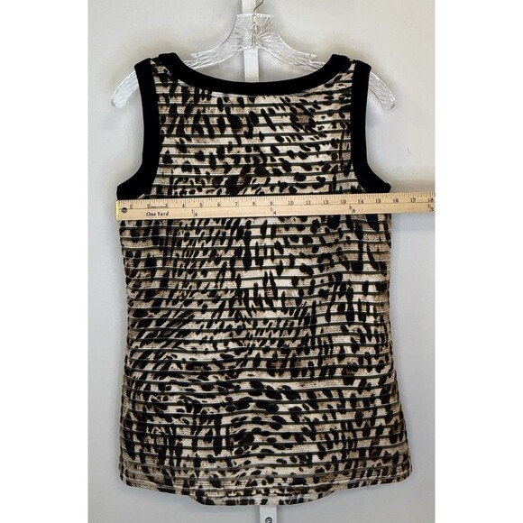 Chico’s Travelers Leopard Print Sleeveless Tank Top Women’s 0 (4/6) Stretch - Picture 5 of 7